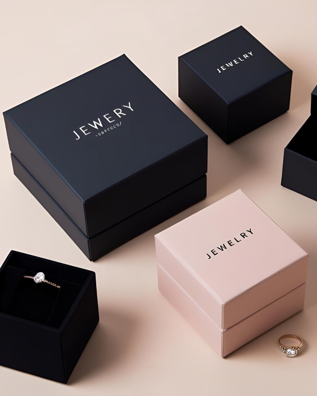 Custom Jewelry Rigid Boxes